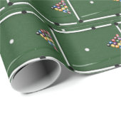 Papier Cadeau Boules de billard sur table de billard (Coin rond)