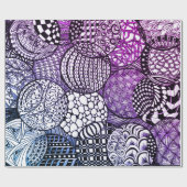 Papier Cadeau Boules de design à carreaux pour cadeaux Hanoukka (Plat)