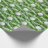 Papier Cadeau Boules de golf de retraite sur papier d'enveloppem (Coin)