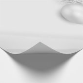 Papier Cadeau Boules de Noël Gris, Branches d'arbre à pin (Coin)