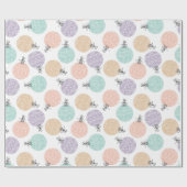 Papier Cadeau Boules de Noël Pastel (Plat)