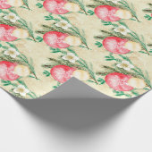 Papier Cadeau Boules de Noël rouges (Coin)