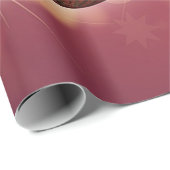 Papier Cadeau Boules de Noël rouges Bokeh Company  (Coin rond)