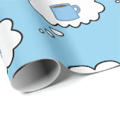 Papier Cadeau Boules de pensée de café Mug (Coin rond)