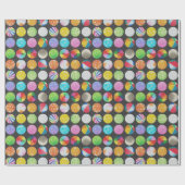 Papier Cadeau Boules de plage texturées (Plat)