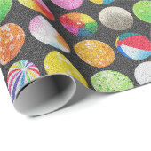 Papier Cadeau Boules de plage texturées (Coin rond)