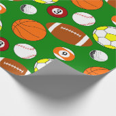 Papier Cadeau Boules de sport (Coin)