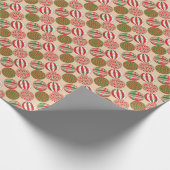 Papier Cadeau Boules de tons traditionnels ornements enveloppant (Coin)