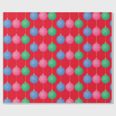 Papier Cadeau Boules d'ornement de l'arbre de Noël Thunder_Cove (Plat)