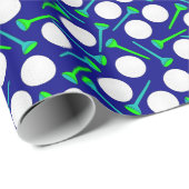 Papier Cadeau Boules et tee - shirt de golf (Coin rond)