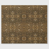 Papier Cadeau Boules étincelantes gouttes d'eau Festive Brown (Plat)
