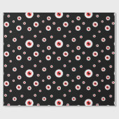 Papier Cadeau Boules rouges démoniaques (Plat)