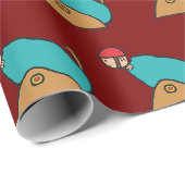 Papier Cadeau Boulet de canon humain (Coin rond)