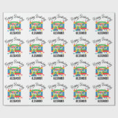 Papier Cadeau Bounce House Jumping Castle Ball Nom des enfants (Plat)