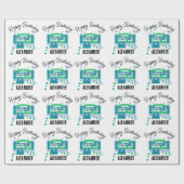 Papier Cadeau Bounce House Jumping Château Anniversaire Nom Enfa (Plat)