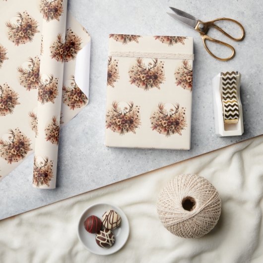 Papier Cadeau Bouquet d'automne Deer Antler (Artisanat)