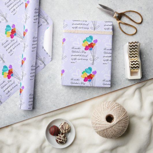 Papier Cadeau Bouquet de ballons en papier coeur (Artisanat)