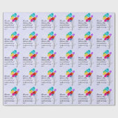 Papier Cadeau Bouquet de ballons en papier coeur (Plat)