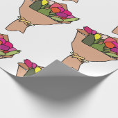 Papier Cadeau Bouquet De Fleurs (Coin)