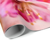 Papier Cadeau Bouquet De Fleurs De Sakura Rose (Coin rond)