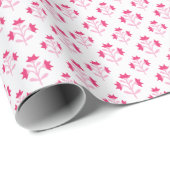 Papier Cadeau Bouquet de fleurs rose (Coin rond)