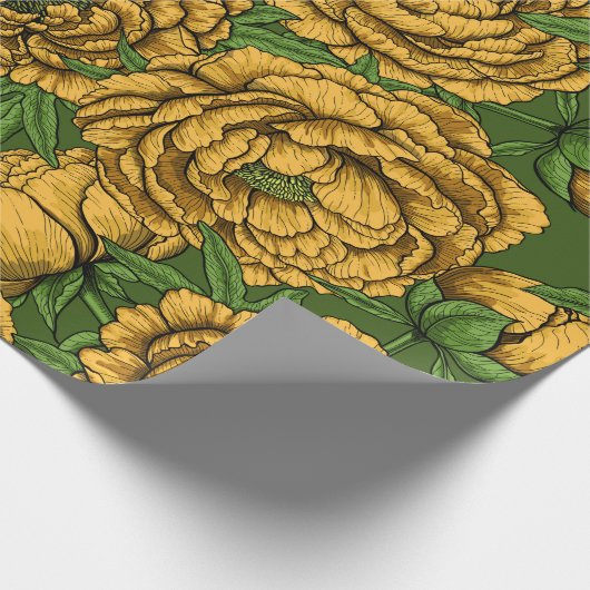 Papier Cadeau Bouquet de galets jaunes (Coin)