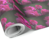 Papier Cadeau Bouquet de roses roses (Coin rond)