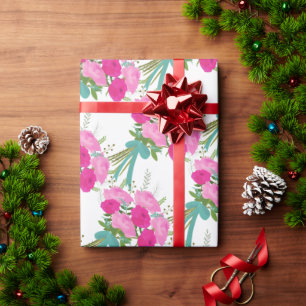 Papier Cadeau Bouquet de roses roses roses