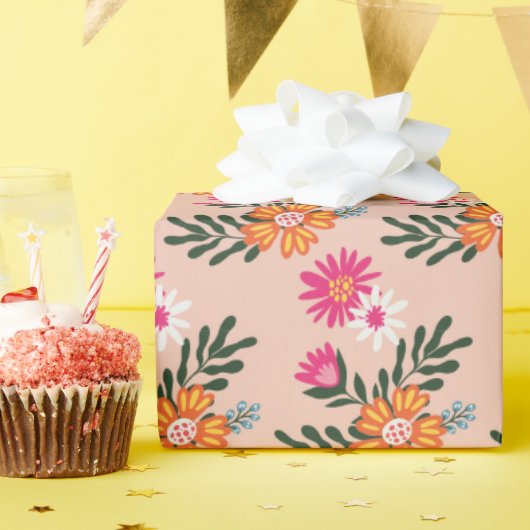 Papier Cadeau Bouquet Fleur Été Rose (Fête d'anniversaire)