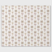 Papier Cadeau Bouquet floral Boho frais hors du marché (Plat)