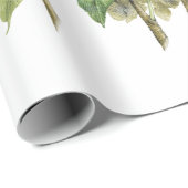 Papier Cadeau Bouquet floral botanique de Lavender Blue Hydrange (Coin rond)