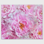 Papier Cadeau Bouquet floral d'été Pink Peony (Plat)