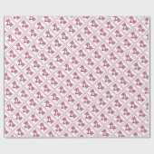 Papier Cadeau Bouquet imprimé rouge (Plat)
