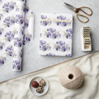 Bouquet Iris violet sur blanc