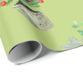 Papier Cadeau Bouquet Jouets de Noël Bouquet Cadeaux Orange Brûl (Coin rond)