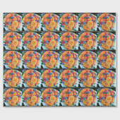 Papier Cadeau Bouquet Pop Art (Plat)