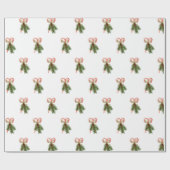 Papier Cadeau Bouquet sucre de canne et pin (Plat)