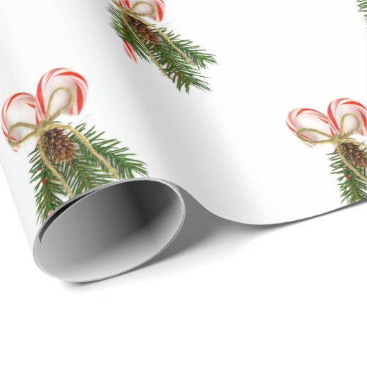 Papier Cadeau Bouquet sucre de canne et pin (Coin rond)