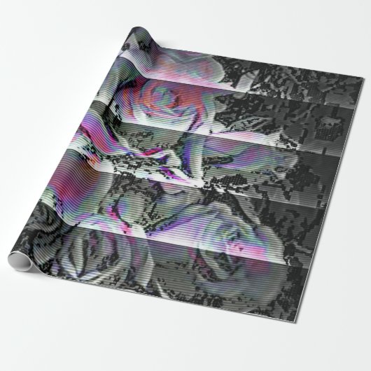 Papier Cadeau Bouquet Techno (Déroulé)