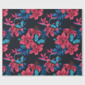 Papier Cadeau Bouquet tropical (Plat)