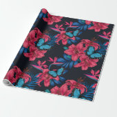 Papier Cadeau Bouquet tropical (Déroulé)