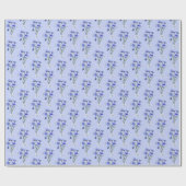 Papier Cadeau Bouquets de Bleuet (Plat)