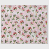 Papier Cadeau Bouquets de fleurs de Protea avec sauge feuille co (Plat)