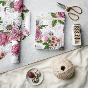 Papier Cadeau Bouquets d'été