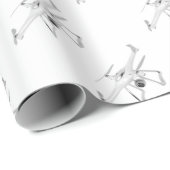 Papier Cadeau Bourdon sur le blanc (Coin rond)