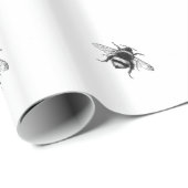 Papier Cadeau Bourdon vintage (Coin rond)