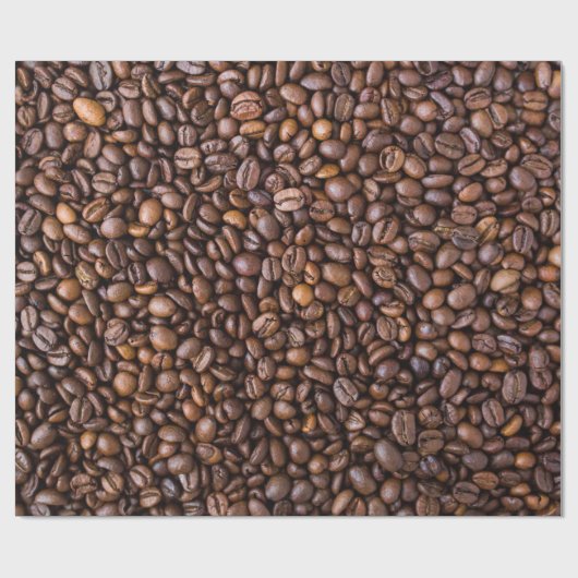 Papier Cadeau Bourdonnement de coupure de Java de grains de café (Plat)