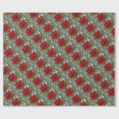Papier Cadeau Bourgeon de rose rouge (Plat)