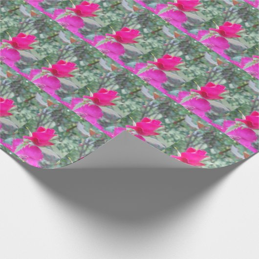 Papier Cadeau bourgeon rose (Coin)