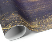 Papier Cadeau Bourgogne et or (Coin rond)